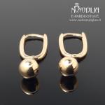 Kabantys auksiniai auskarai burbuliukai