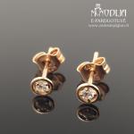 Auksiniai auskarai su akutėmis