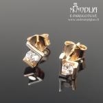 Auksiniai auskarai su akutėmis