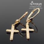 Auksiniai auskarai su Kryželiais