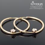 Auksiniai auskarai rinkės su akute