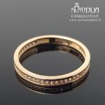 Auksinis žiedas su akutėmis