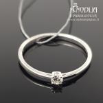 Balto aukso žiedas su briliantu