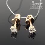 Auksiniai auskarai su briliantais