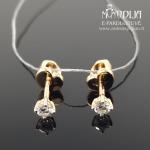 Auksiniai auskarai su briliantais