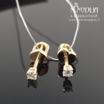 Auksiniai auskarai su briliantais