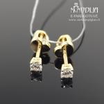 Geltono aukso auskarai su briliantais