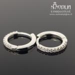 Auksiniai auskarai rinkės su briliantais