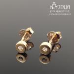 Auksiniai auskarai su akmenukais