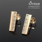 Auksiniai auskarai su akmenukais