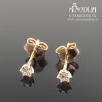 Auksiniai auskarai su akmenukais