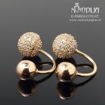 Auksiniai auskarai burbulai