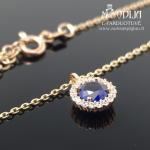 Auksinė grandinėlė su mėlyna akute