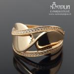 Auksinis žiedas su akmenukais