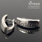 Graviruoti sidabriniai auskarai