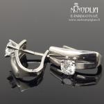 Sidabriniai auskarai su akmenukais