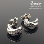 Sidabriniai auskarai su akmenukais