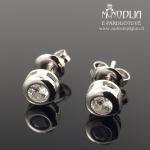 Sidabriniai auskarai su akmenukais