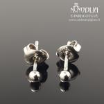 Sidabriniai auskarai burbuliukai