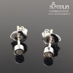 Sidabriniai auskarai su akmenukais