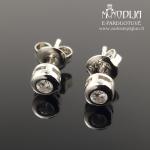 Sidabriniai auskarai su akmenukais