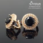 Auksiniai auskarai su akutėmis