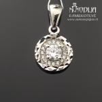 Sidabrinis pakabukas su akutėmis