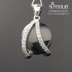 Sidabrinis pakabukas su akutėmis