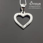 Sidabrinis pakabukas Širdelė