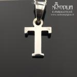 Sidabrinis pakabukas raidelė T