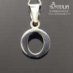 Sidabrinis pakabukas raidelė O