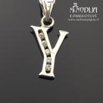 Sidabrinis pakabukas raidelė Y