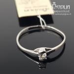 Sidabrinis žiedas su balta akute