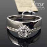 Dvigubas sidabrinis žiedas su akmenukais