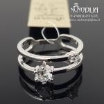 Sidabrinis žiedas su akmenukais