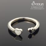 Sidabrinis žiedas Širdelės