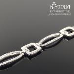 Sidabrinė apyrankė su akmenukais