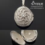 Auksinis pakabukas Medalionas su briliantais