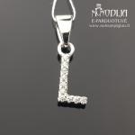 Sidabrinis pakabukas raidelė L