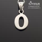 Sidabrinis pakabukas raidelė O
