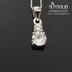 Sidabrinis pakabukas su akutėmis