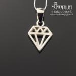 Sidabrinis pakabukas Deimantas