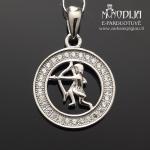 Sidabrinis pakabukas Šaulys