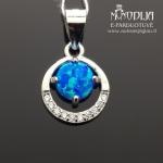 Sidabrinis pakabukas su akutėmis