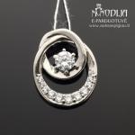 Sidabrinis pakabukas su akutėmis