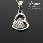 Sidabrinis pakabukas Širdelė