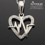 Sidabrinis pakabukas Širdelė