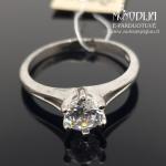 Sidabrinis žiedas su balta akute