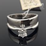 Dvigubas sidabrinis žiedas su akute