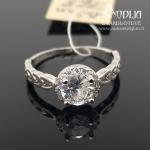 Sidabrinis žiedas su akutėmis